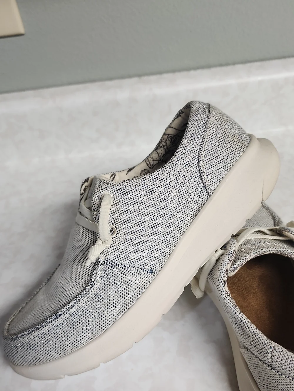 Ariat Light Gray Knit Casual Loafers - Comfort Slip-Ons womens 6 number 3551